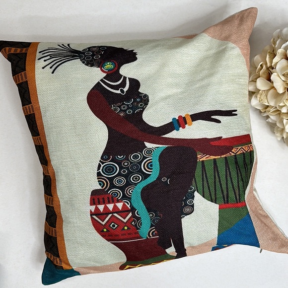 Other - 1 Throw Pillow Covers Decorative Cases African Pretty Girl of Blac…